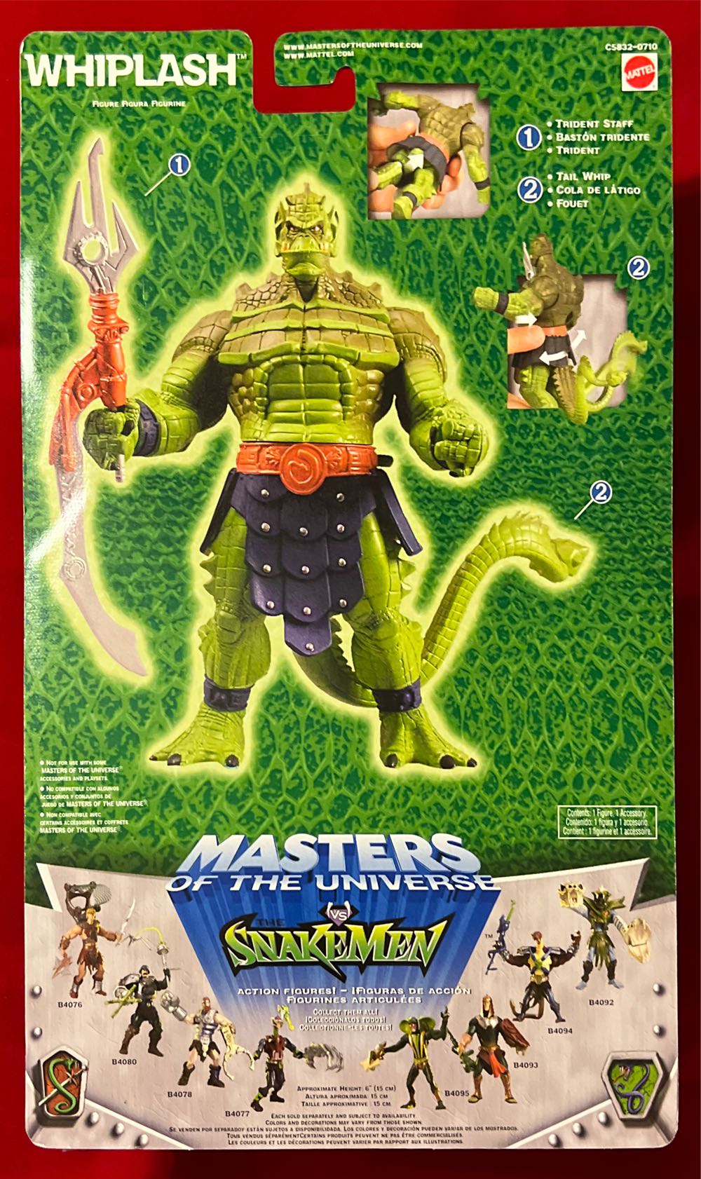 Whiplash - Mattel (Masters Of The Universe vs Snakemen) action figure collectible [Barcode 027084126778] - Main Image 2