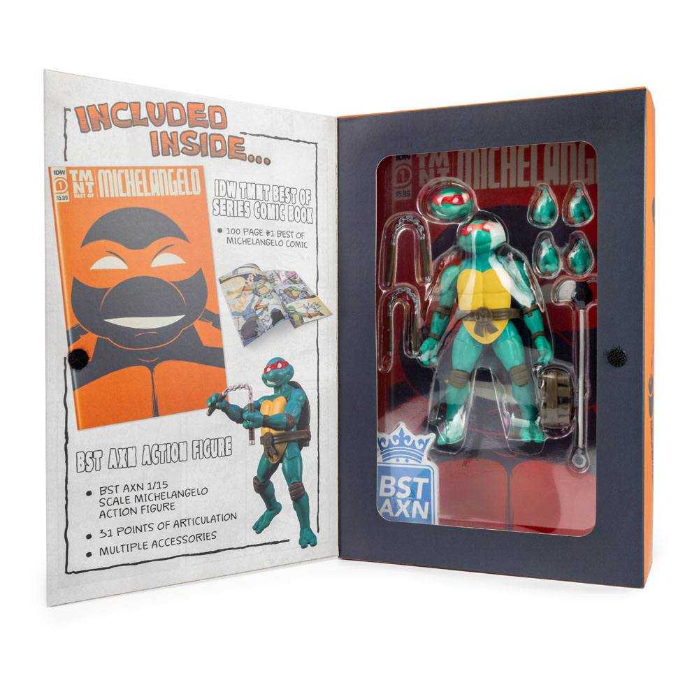 Michaelangelo: IDW TMNT Best Of Series Comic Book & Figure - BST AXN / The Loyal Subjects (The Loyal Subjects: BST AXN (TMNT)) action figure collectible [Barcode 850018355827] - Main Image 3