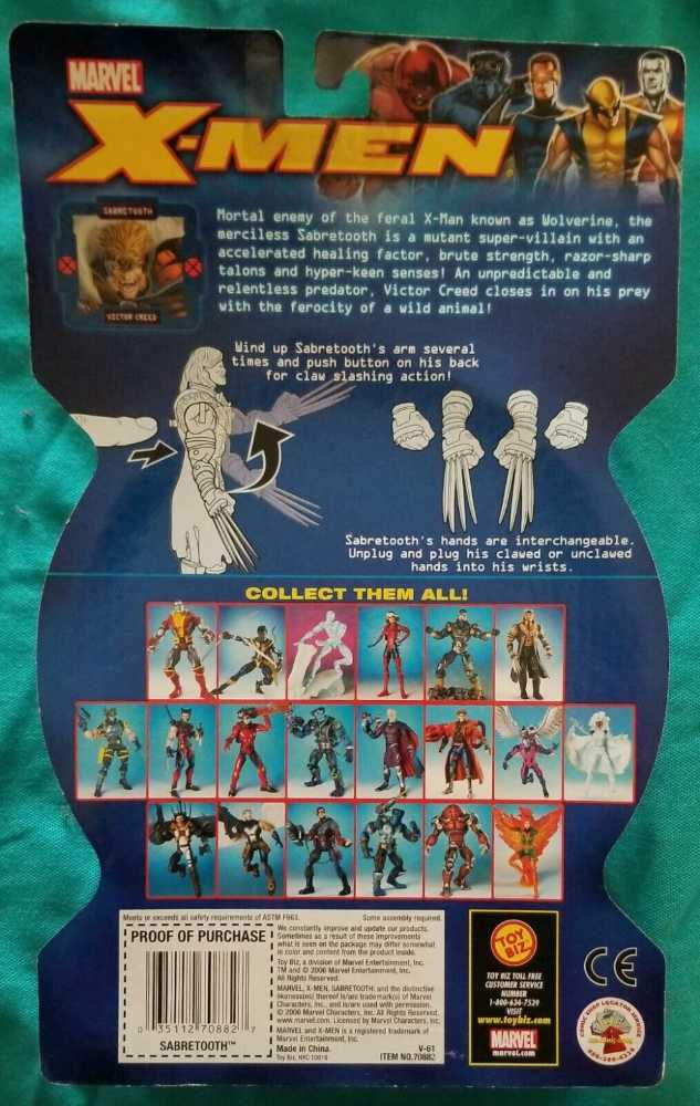 Toybiz X-Men Classics Ultimate Sabretooth Victor Creed  - Toy Biz (X-Men Classics) action figure collectible [Barcode 035112708827] - Main Image 2