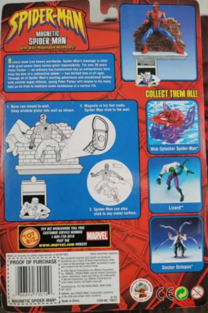 Toybiz Spider-Man Classics Magnetic Spider-Man Deadpool Eye Toybiz Action Figure  action figure collectible [Barcode 086892700129] - Main Image 2