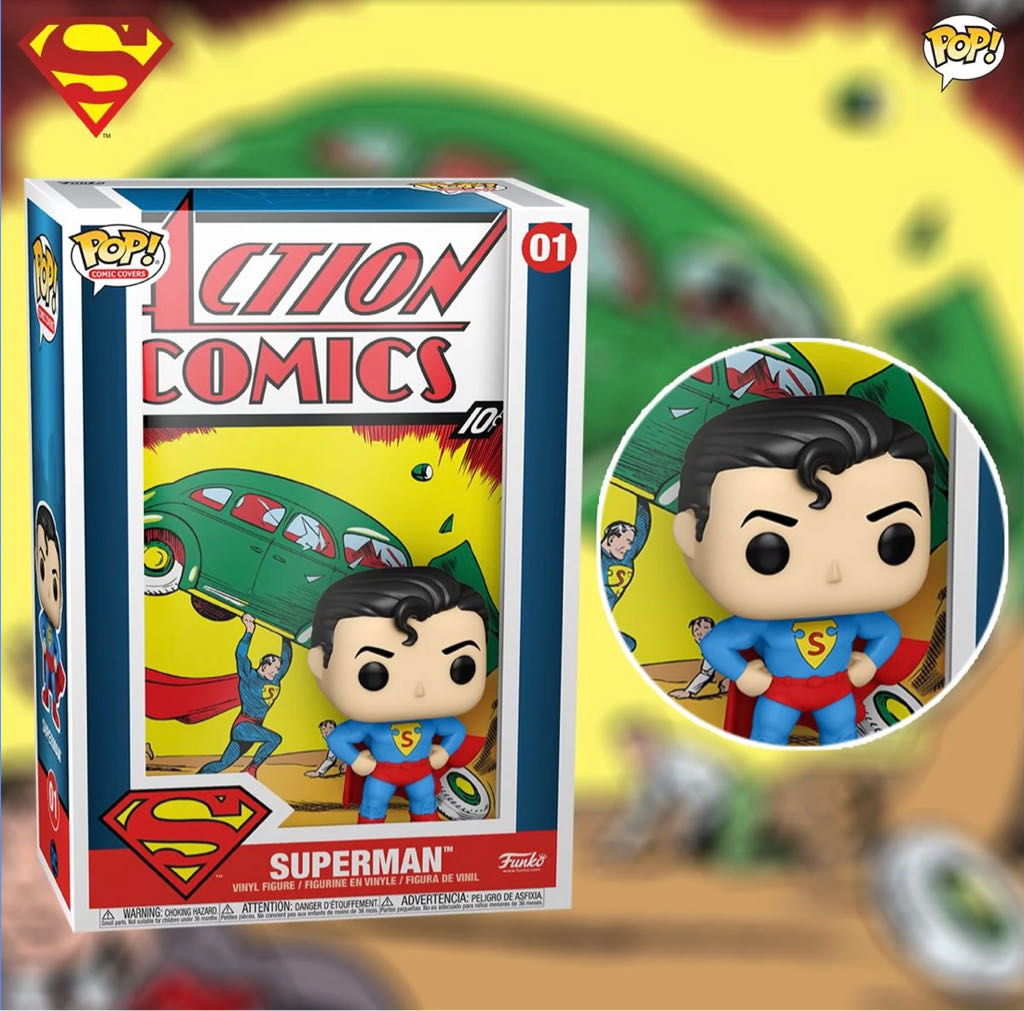 Superman (Action Comics #1) Pop! Comic Covers Vinyl Figure #01 - Funko (Superman) action figure collectible - Main Image 2
