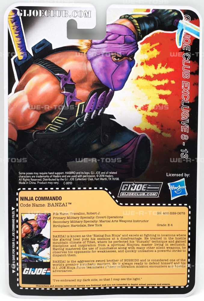 Banzai - Hasbro - G.I. Joe (V - G.I. Joe Club Figures) action figure collectible - Main Image 3