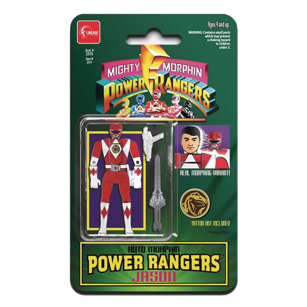 Auto Morphin Power Ranger Jason - Lineage - Hasbro (Pins) action figure collectible [Barcode 691037720865] - Main Image 1