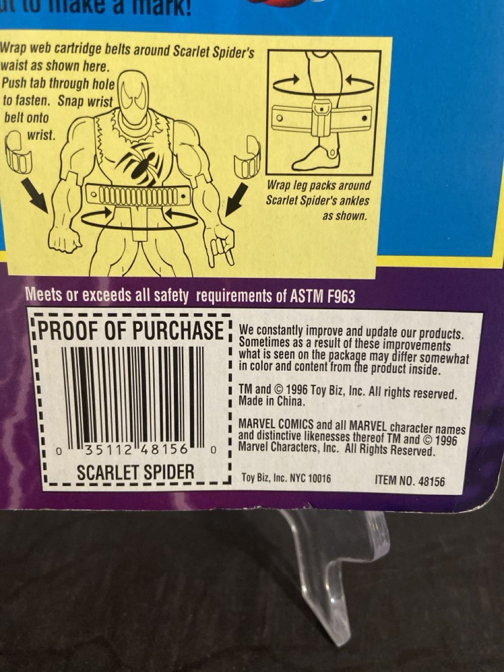 Scarlet Spider - Toybiz (Marvel OverPower Card Game) action figure collectible [Barcode 035112481560] - Main Image 3