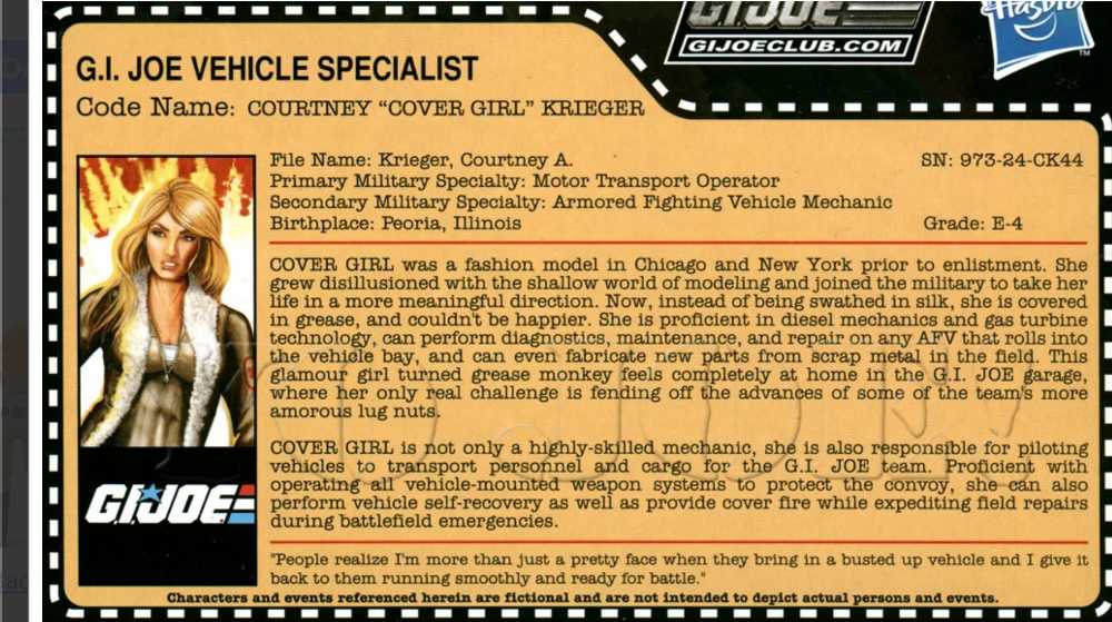 Covergirl - Hasbro - G.I. Joe (Figure Subscription Service) action figure collectible - Main Image 4