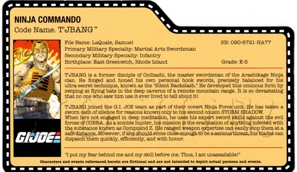 T’Jbang - Hasbro - G.I. Joe (GI Joe Ninja Force) action figure collectible - Main Image 4