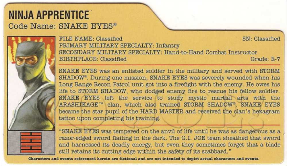 Snake Eyes V38 - Hasbro - G.I. Joe (GI Joe 25th Anniversary) action figure collectible - Main Image 2