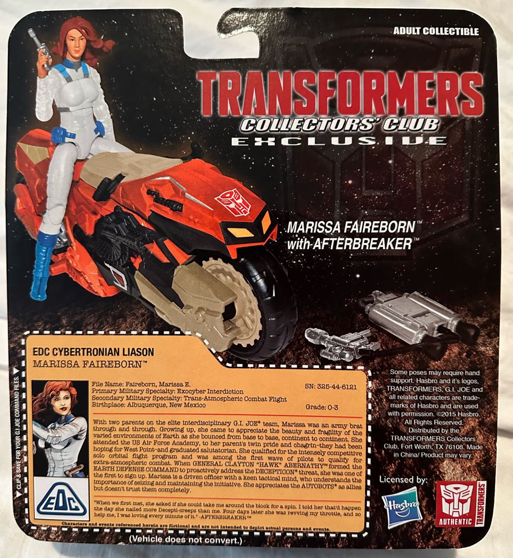 TF X Joe Collab – Marissa Faireborn With Afterbreaker - Hasbro (G.I. Joe x Transformers) action figure collectible - Main Image 2