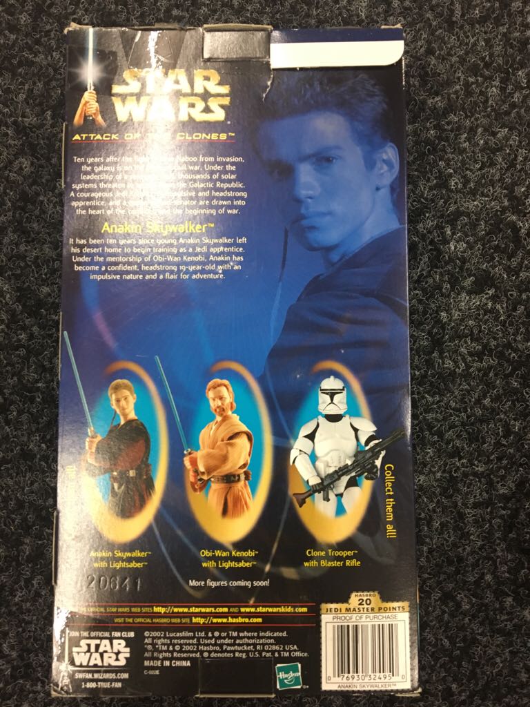 Attack Of The Clones Anakin Skywalker 12 Inch  action figure collectible - Main Image 2