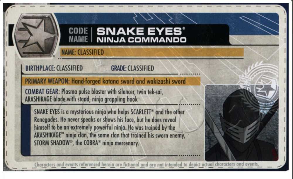 Snake Eyes V56 - Hasbro - G.I. Joe (GI Joe Renegades) action figure collectible - Main Image 3