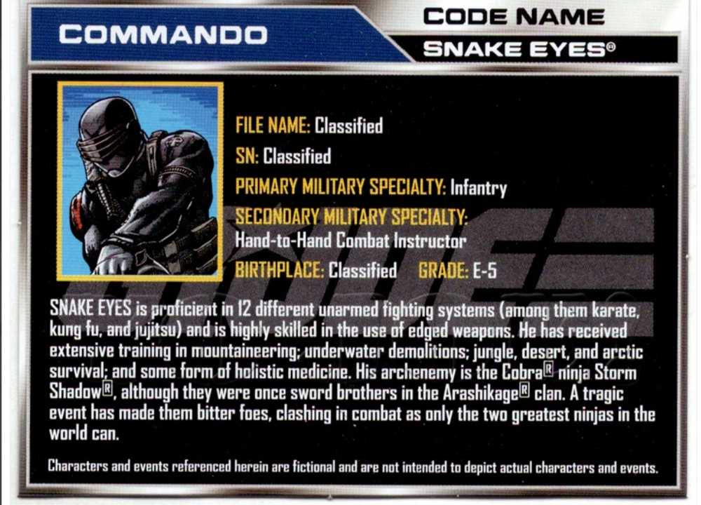 Snake Eyes V54 - Hasbro - G.I. Joe (GI Joe Pursuit of Cobra) action figure collectible - Main Image 4