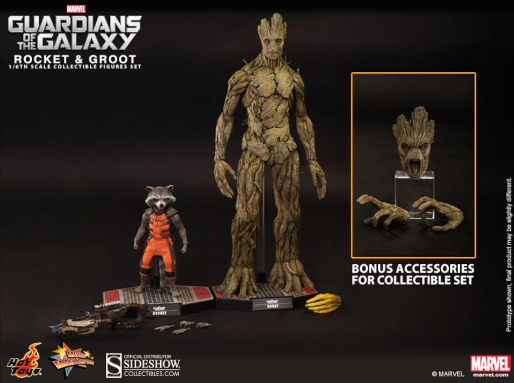 Groot And Rocket - Hot Toys (Marvel Movies) action figure collectible - Main Image 2