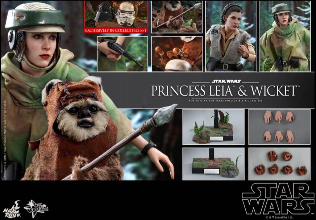 Princess Leia and Wicket - Hot Toys (Star Wars) action figure collectible - Main Image 2
