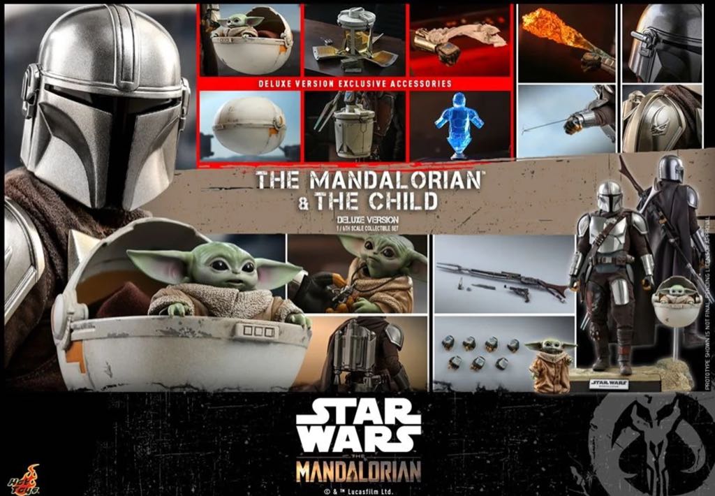 Mandalorian Deluxe & Child - Hot Toys (Star Wars) action figure collectible - Main Image 2