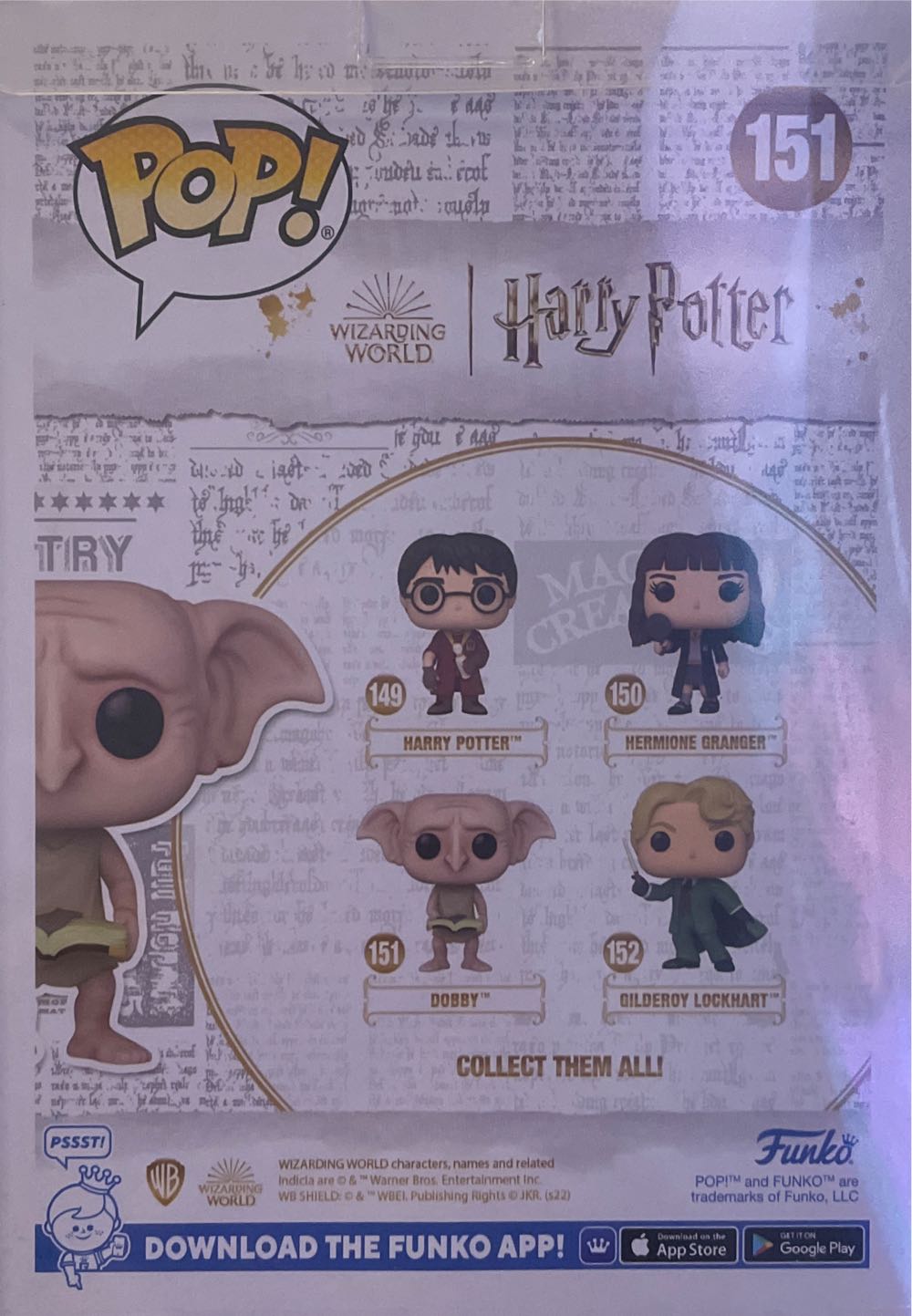Harry Potter # 151: Chamber Of Secrets 20th Anniversary Dobby  action figure collectible [Barcode 889698656504] - Main Image 2