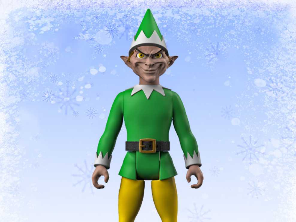Naughty or Nice: Spike The Elf - Fresh Monkey Fiction (Naughty or Nice) action figure collectible [Barcode 658580014216] - Main Image 2