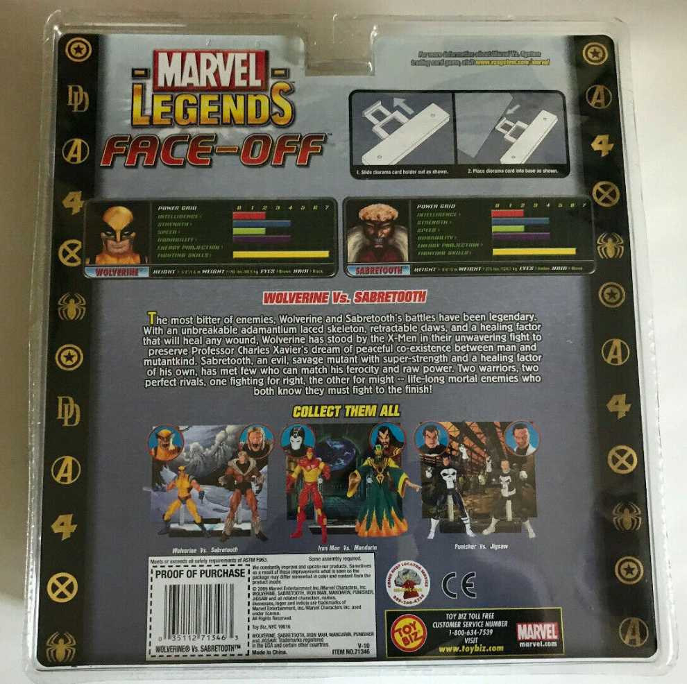 Sabretooth (Variant) - Toybiz (Marvel Legends) action figure collectible [Barcode 035112713494] - Main Image 2