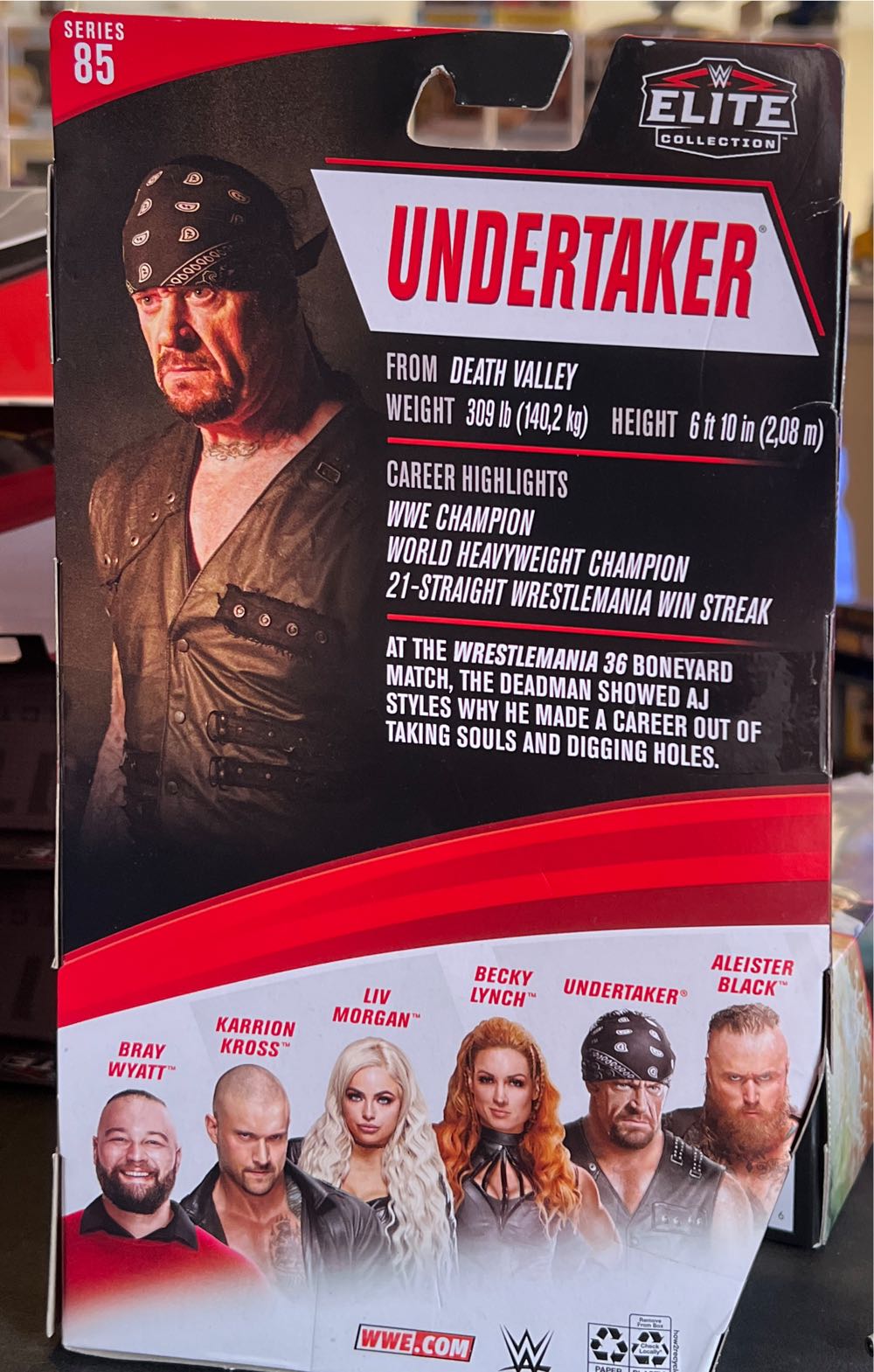 Undertaker - Mattel Wwe (WWE) action figure collectible - Main Image 2