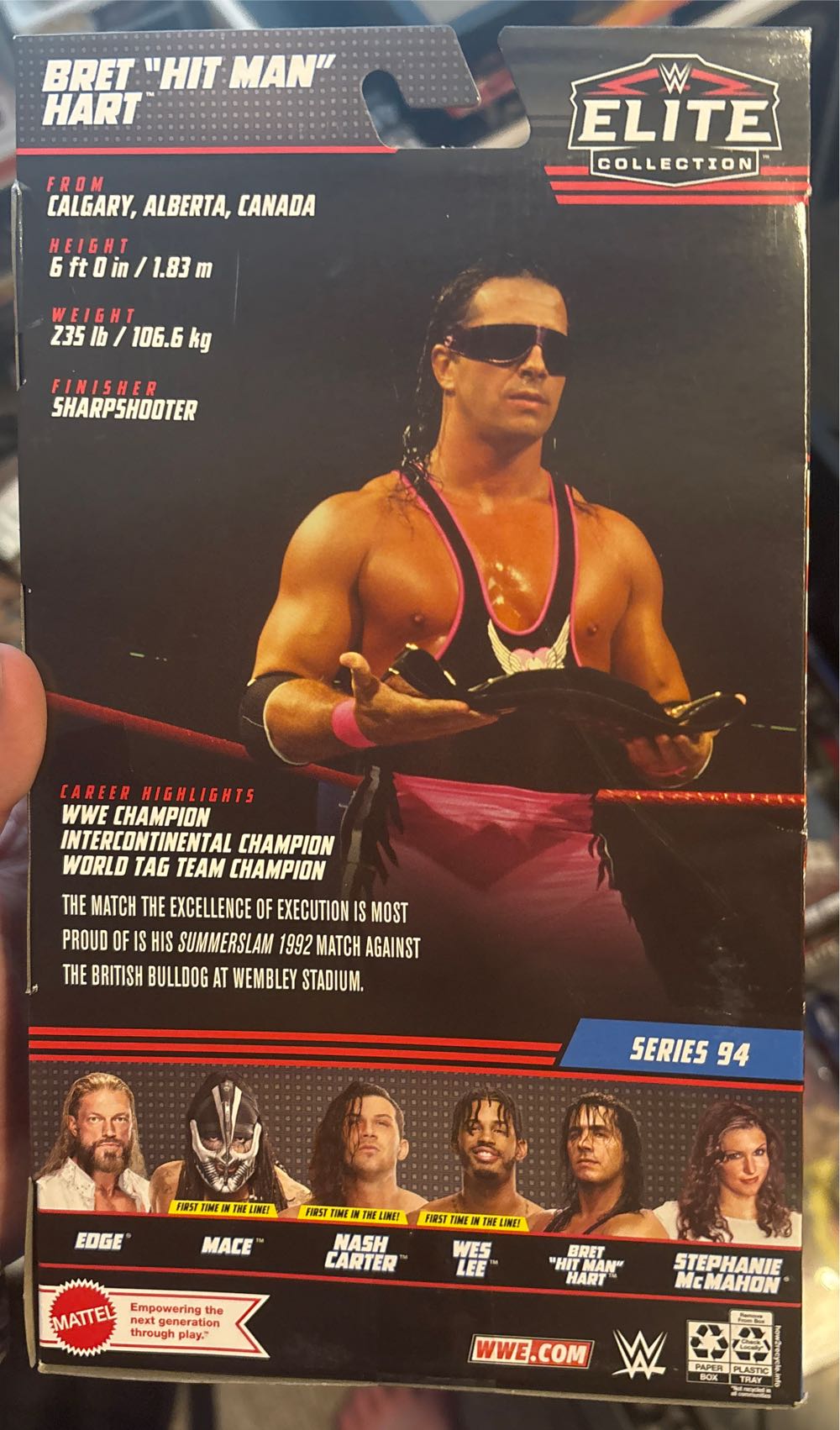 Bret Hart - Mattel Wwe (WWE) action figure collectible - Main Image 2