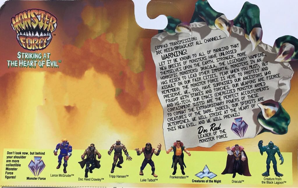 Monster Force: Luke Talbot - The Wolfman - Playmates (Striking At The Heart Of Evil) action figure collectible - Main Image 2