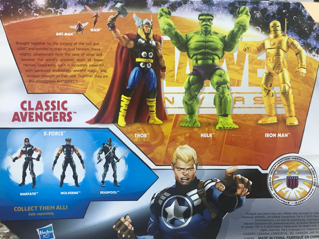 Marvel: Classic Avengers - Thor, Iron-Man, Hulk, Ant-Man & Wasp - Hasbro (Marvel Universe) action figure collectible - Main Image 2