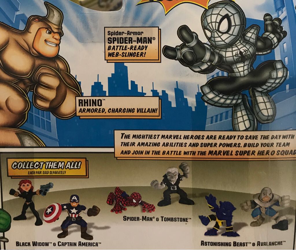 Rhino / Spider-Man [Spider-Armor] - Hasbro (Marvel Super Hero Squad) action figure collectible - Main Image 2