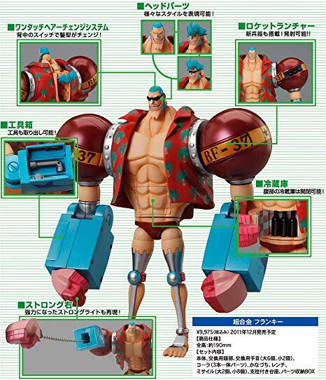 One Piece: BF-37 Chogokin - Franky - Bandai Tamashii (Chogokin Series) action figure collectible - Main Image 2
