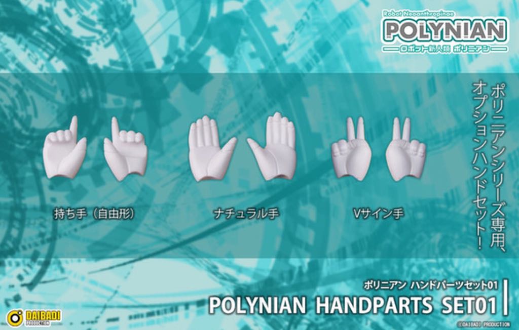 R.N.: Polynian - Hand Parts (Set 01) - DAIBADI Production (Robot Neoanthropinae) action figure collectible - Main Image 2