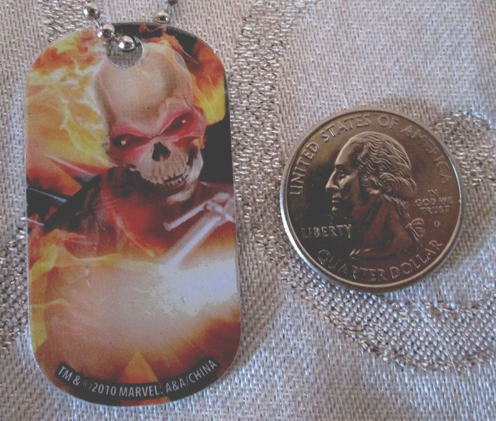 Marvel: Superhero/Villain Necklace With Ball Chain - Ghost Rider - Marvel Comics (Dog Tag Necklace) action figure collectible - Main Image 2