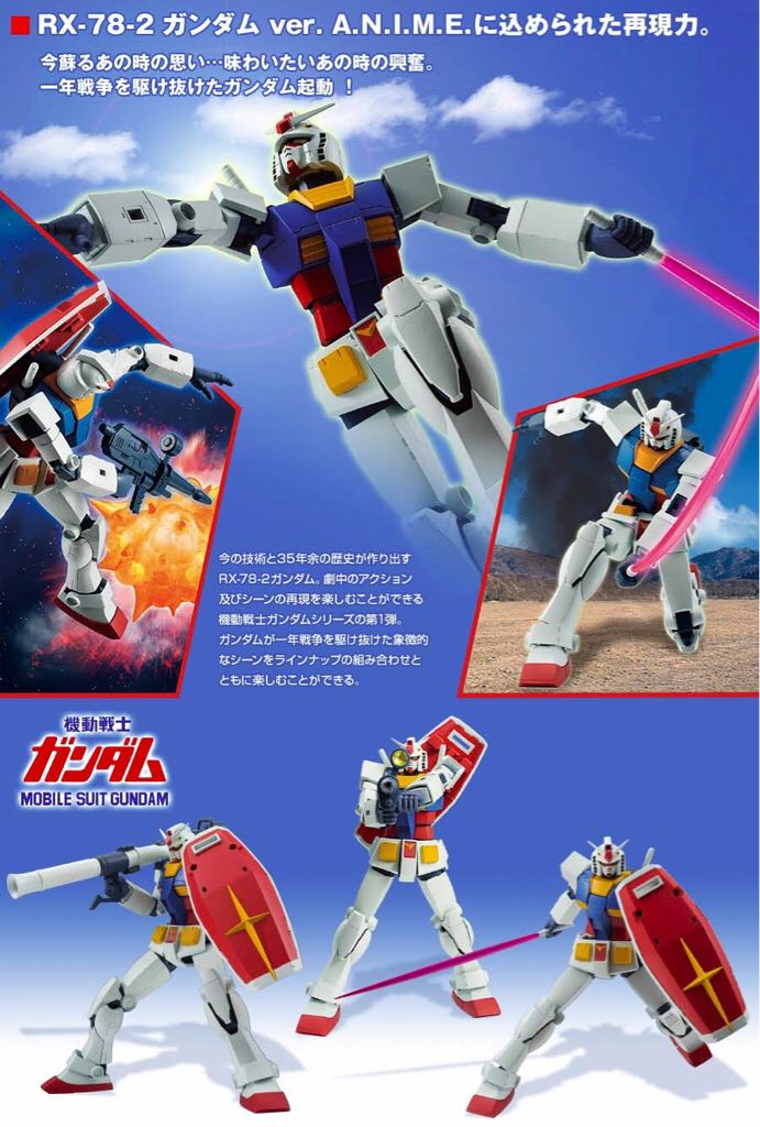Robot Spirits: Mobile Suit Gundam - RX-78-2 Gundam (A.N.I.M.E. Ver.) - Bandai Tamashii (The Robot Spirits) action figure collectible - Main Image 2