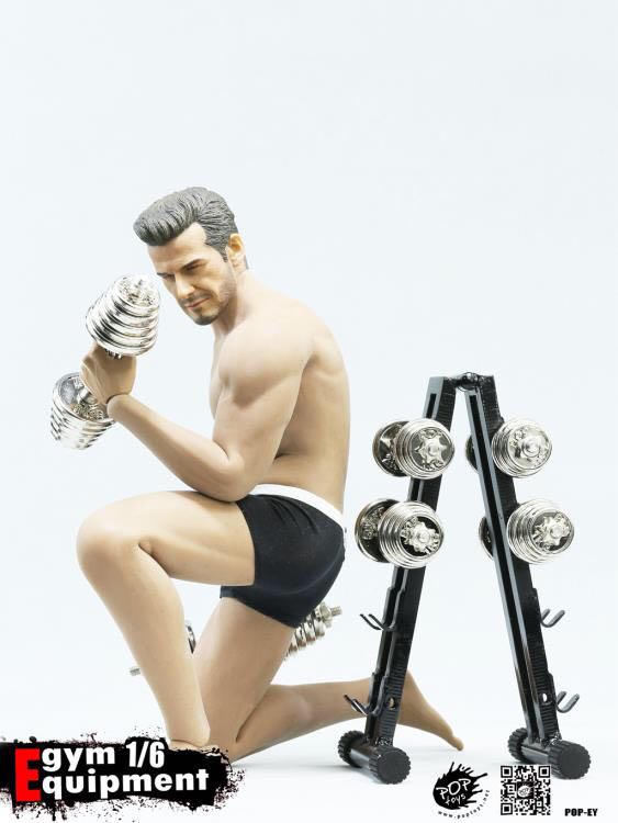 Sixth Scale: Gym Equipment (EY-02) - Dumbbell & Dumbbell Rack (Combination Set) - Pop Toys (Scene Series) action figure collectible - Main Image 2