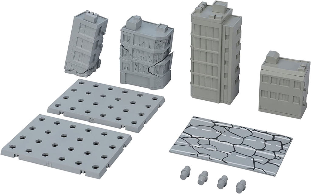 S.H.Figuarts: Tamaahii Option - ACT Building (Damage Ver.) - Bandai/Tamashii Nations (1/12 Scale Diorama Set) action figure collectible [Barcode 4549660059592] - Main Image 2