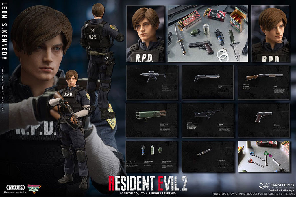 1/6 Scale: Resident Evil 2 - Leon S. Kennedy - DamToys (1/6 Scale Collectible Figure) action figure collectible [Barcode 04589484118099] - Main Image 2