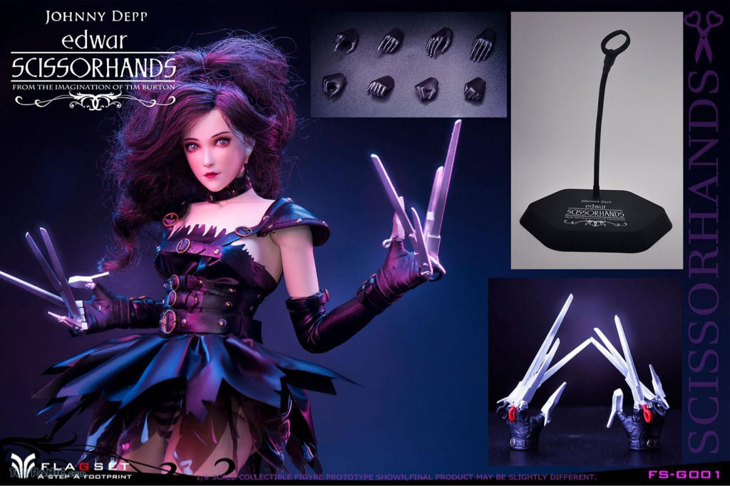 1:6 Scale (FS-G001): Johnny Depp - Edwar Scissorhands (Female Ver.) - Flagset Products (G Series) action figure collectible - Main Image 2