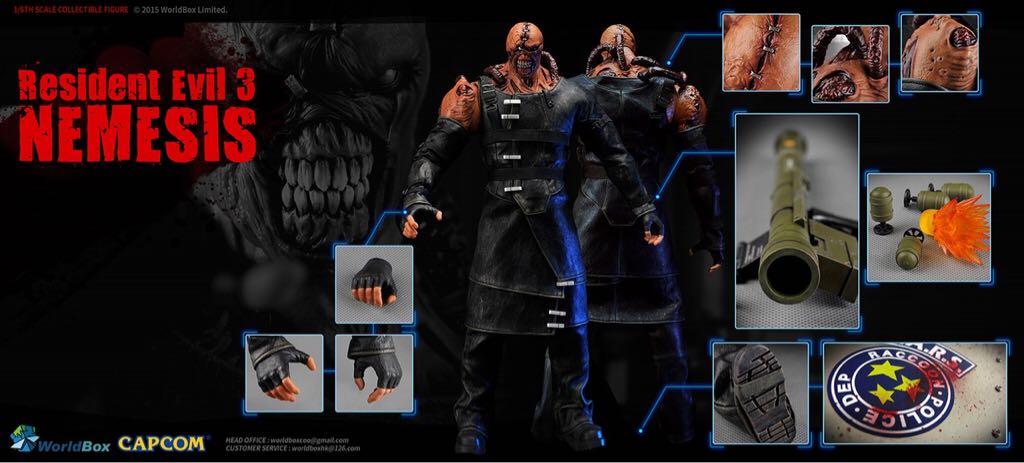 1:6 Scale: Resident Evil 3 - Nemesis - Worldbox (1/6 Scale Video Game Collectible Figure) action figure collectible - Main Image 2