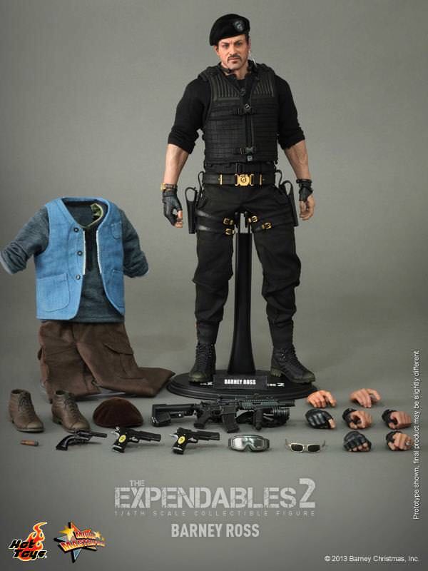 6th Scale (MMS194): The Expendables 2 - Barney Ross - Hot Toys (Sixth Scale Figure) action figure collectible - Main Image 2