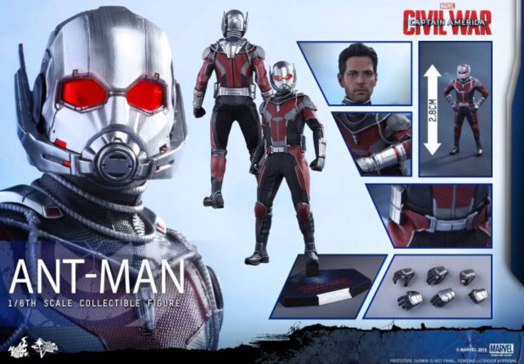 6th Scale (MMS362): Captain America, Civil War - Ant-Man - Hot Toys (Sixth Scale Figure) action figure collectible - Main Image 2