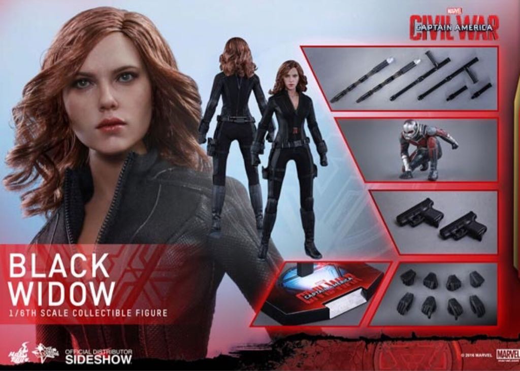 6th Scale (MMS365): Captain America, Civil War - Black Widow - Hot Toys (Sixth Scale Figure) action figure collectible - Main Image 2