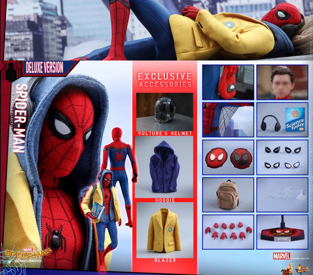 6th Scale (MMS426): Spider-Man, Homecoming - Spider-Man (Deluxe Ver.) - Hot Toys (Sixth Scale Figure) action figure collectible - Main Image 2