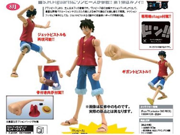 S.H.Figuarts: One Piece - Monkey D. Luffy - Bandai Tamashii (Simple Style & Heroic Action.) action figure collectible - Main Image 2