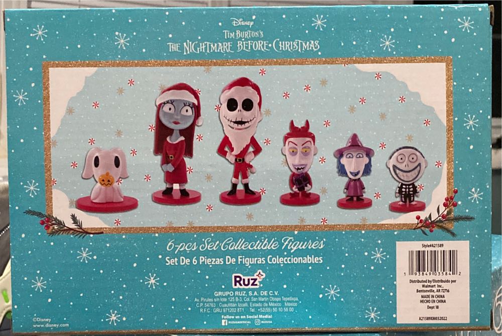 Disney Nightmare Before Christmas Halloween Town 6 Pcs Figurine Set New In Box  action figure collectible [Barcode 193849035842] - Main Image 3