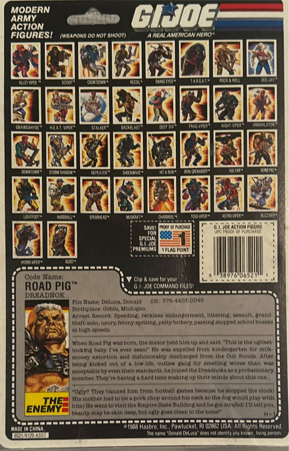 Road Pig - Hasbro (G.I. Joe) action figure collectible [Barcode 038976065211] - Main Image 2