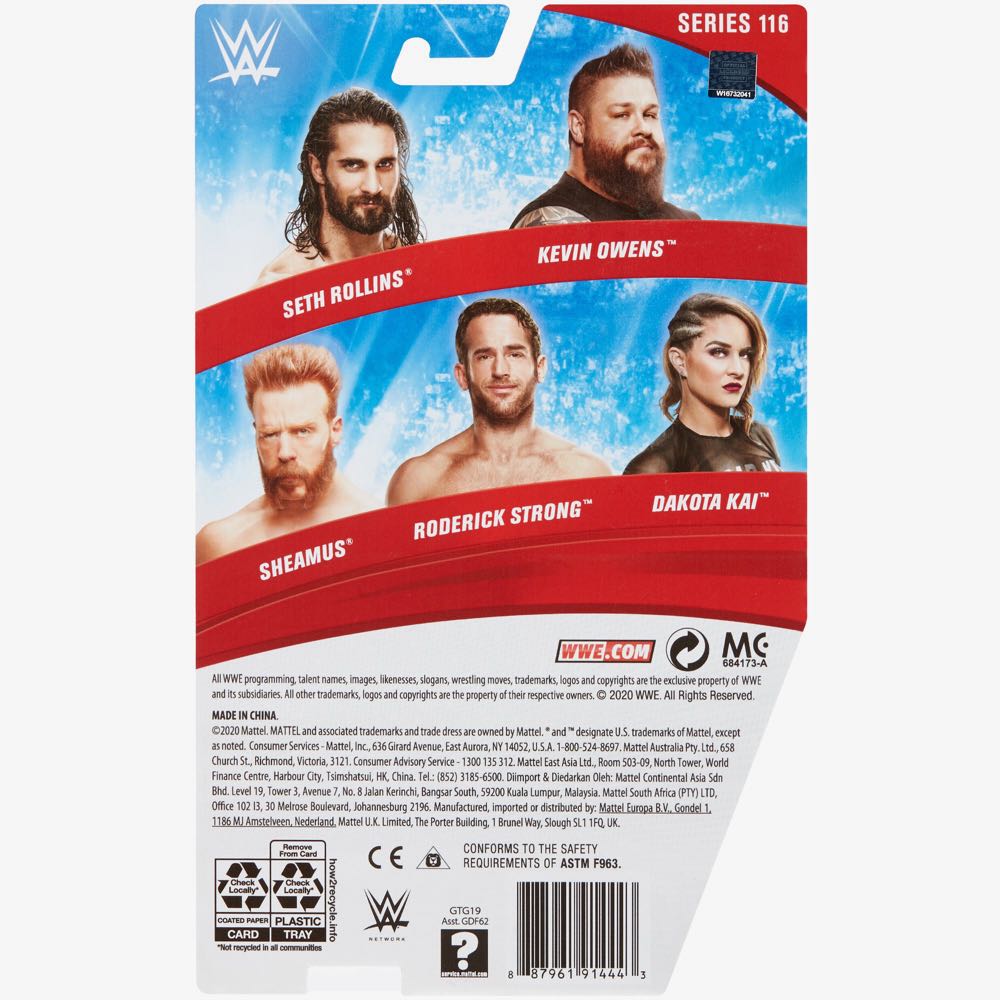 Roderick Strong (Chase Variant-Black Trunks) - WWE Basic 116 - Mattel (WWE Basic Series 116) action figure collectible - Main Image 2