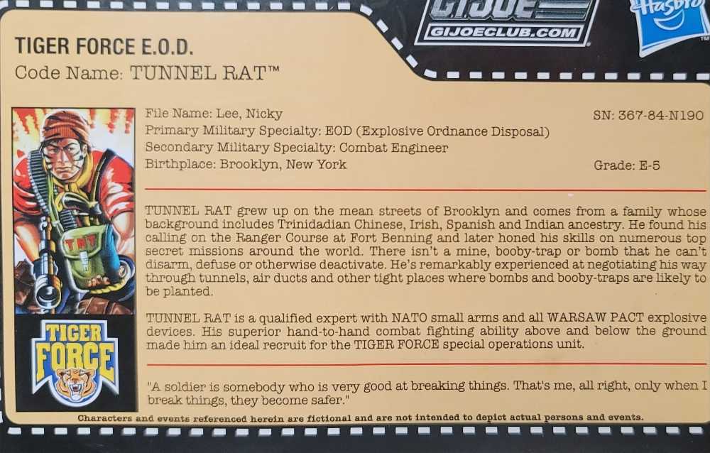 Tunnel Rat  - Hasbro - G.I. Joe (Figure Subscription Service) action figure collectible - Main Image 4
