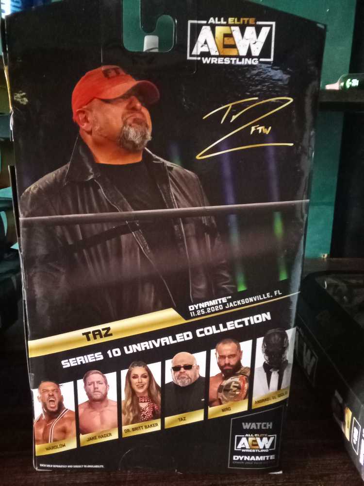 AEW Unrivaled #84 Taz - Jazwares (AEW Unrivaled Collection Series 10) action figure collectible [Barcode 191726430971] - Main Image 2