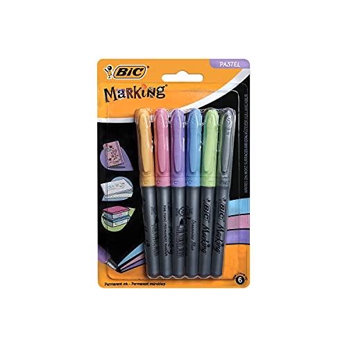 Bic Permanent Markers Fine Assorted Colours Pens | Pack Of 5  action figure collectible [Barcode 3086123454262] - Main Image 1