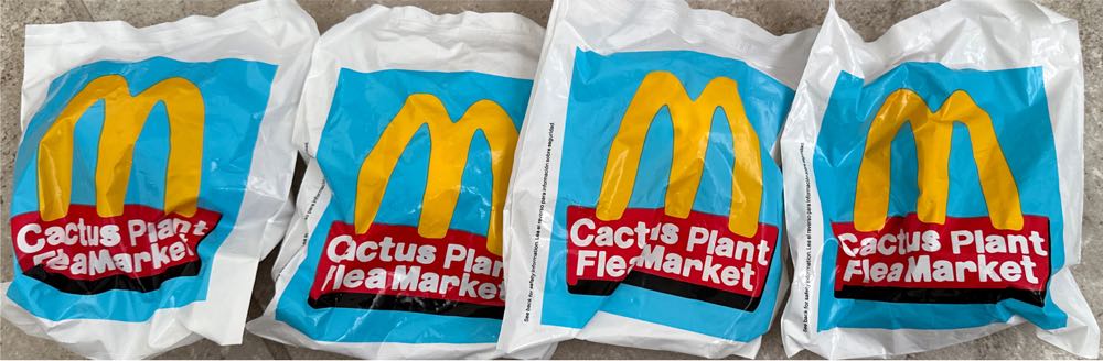 McDonald’s Hamburglar Toy Adult Happy Meal Cactus Plant Flea Market New  With Toys Set Of 4  action figure collectible - Main Image 2