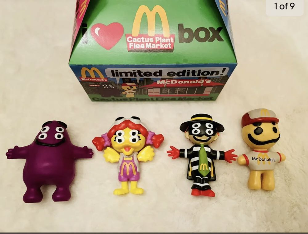 McDonald’s Hamburglar Toy Adult Happy Meal Cactus Plant Flea Market New  With Toys Set Of 4  action figure collectible - Main Image 3