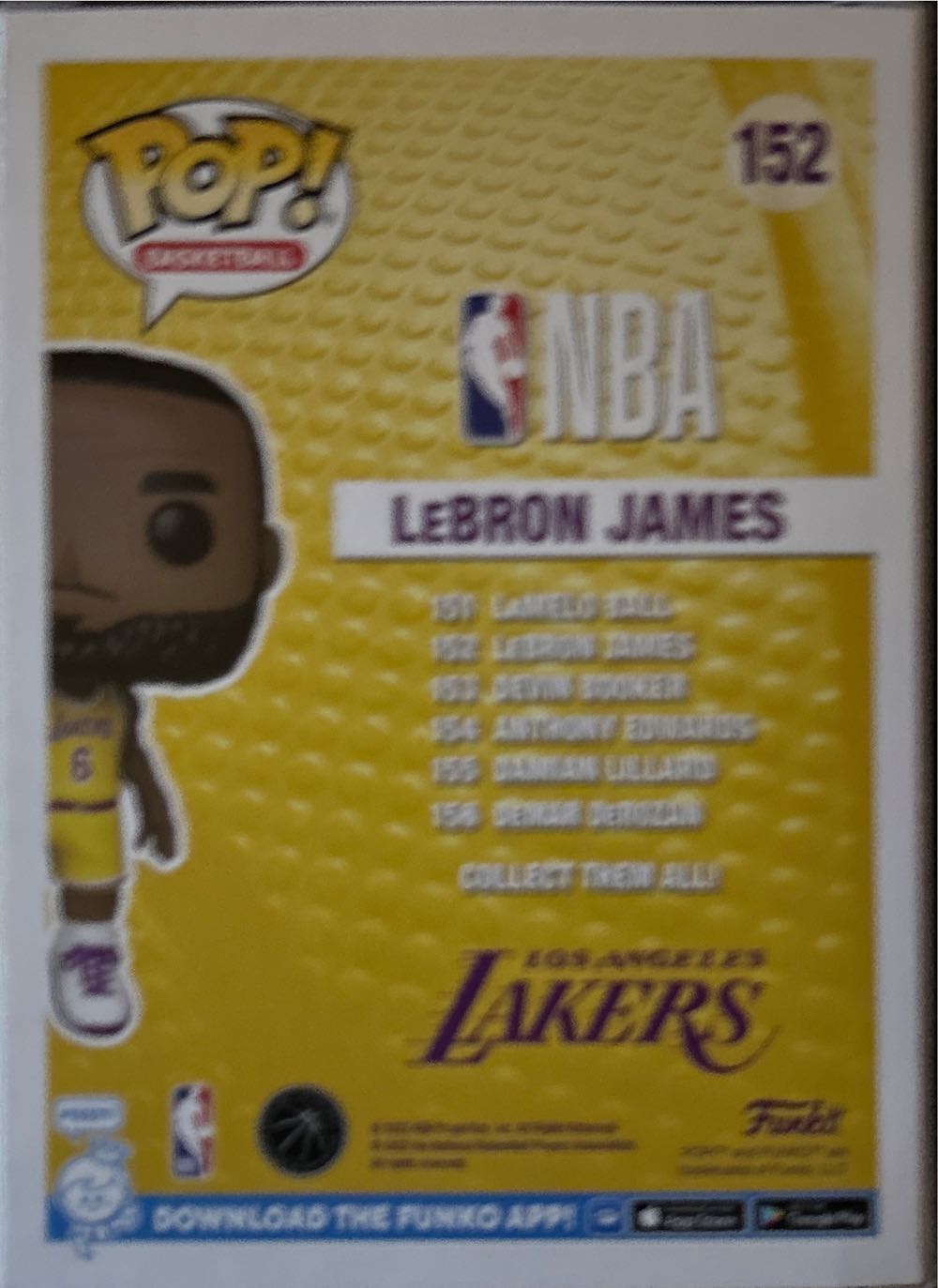 Funko Pop! NBA: Los Angeles Lakers Lebron James# 152  action figure collectible [Barcode 889698657921] - Main Image 3