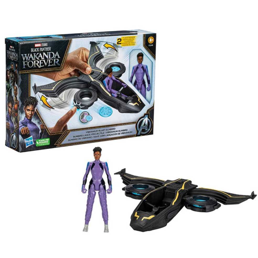 Vibranium Blast Sunbird with Shuri - Hasboro (Marvel Black Panther Wakanda Forever) action figure collectible [Barcode 5010994108571] - Main Image 2